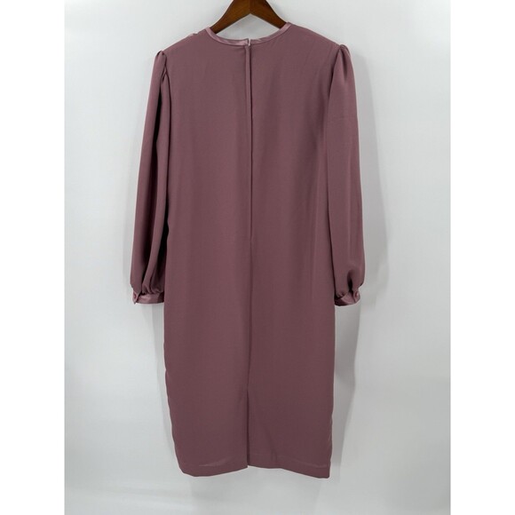 Vintage Florentine Mauve Pink Figure Flattering Dress Made in Canada Size 14 - Picture 4 of 11
